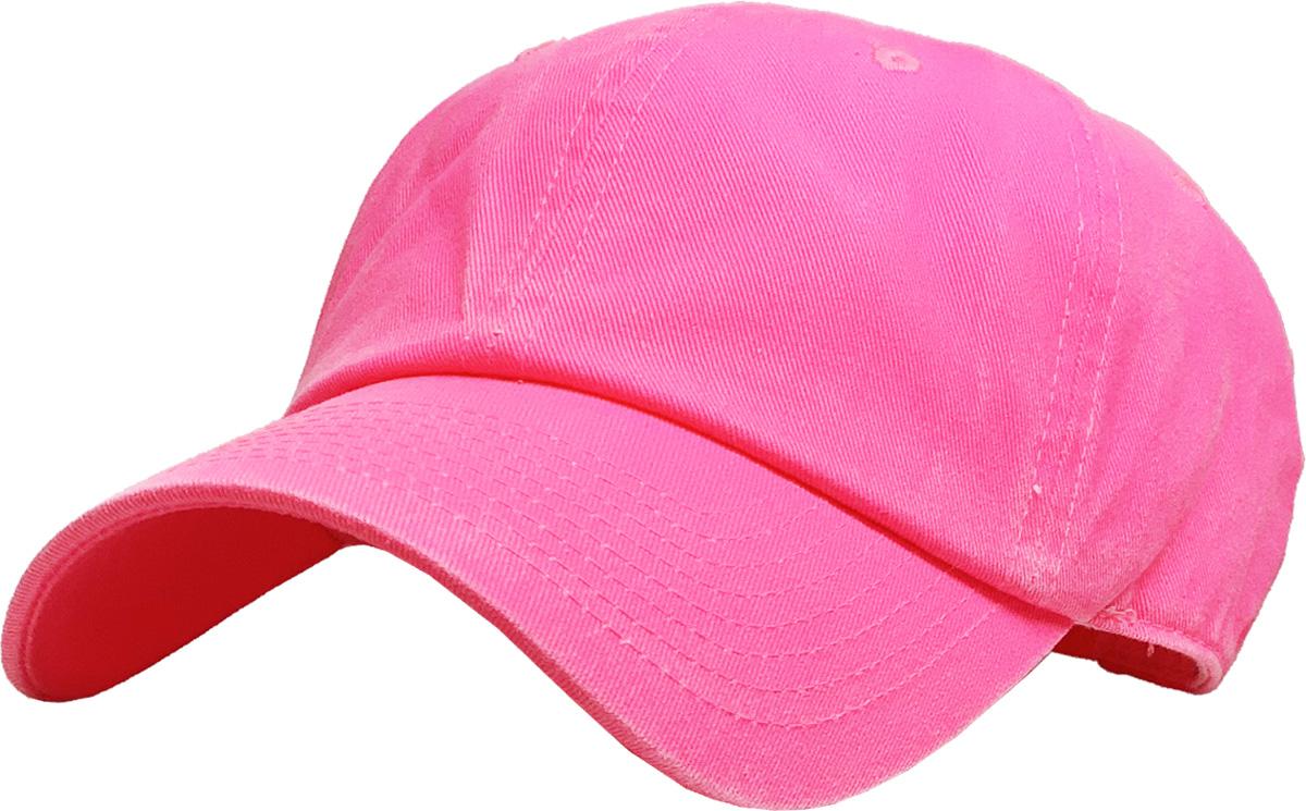 Neon Pink dad hat front view